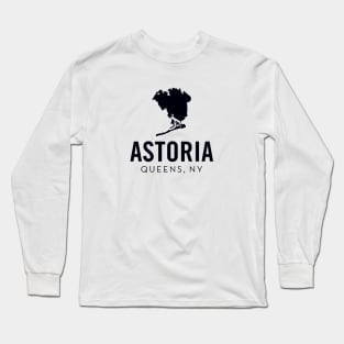 Astoria, Queens - New York (black) Long Sleeve T-Shirt